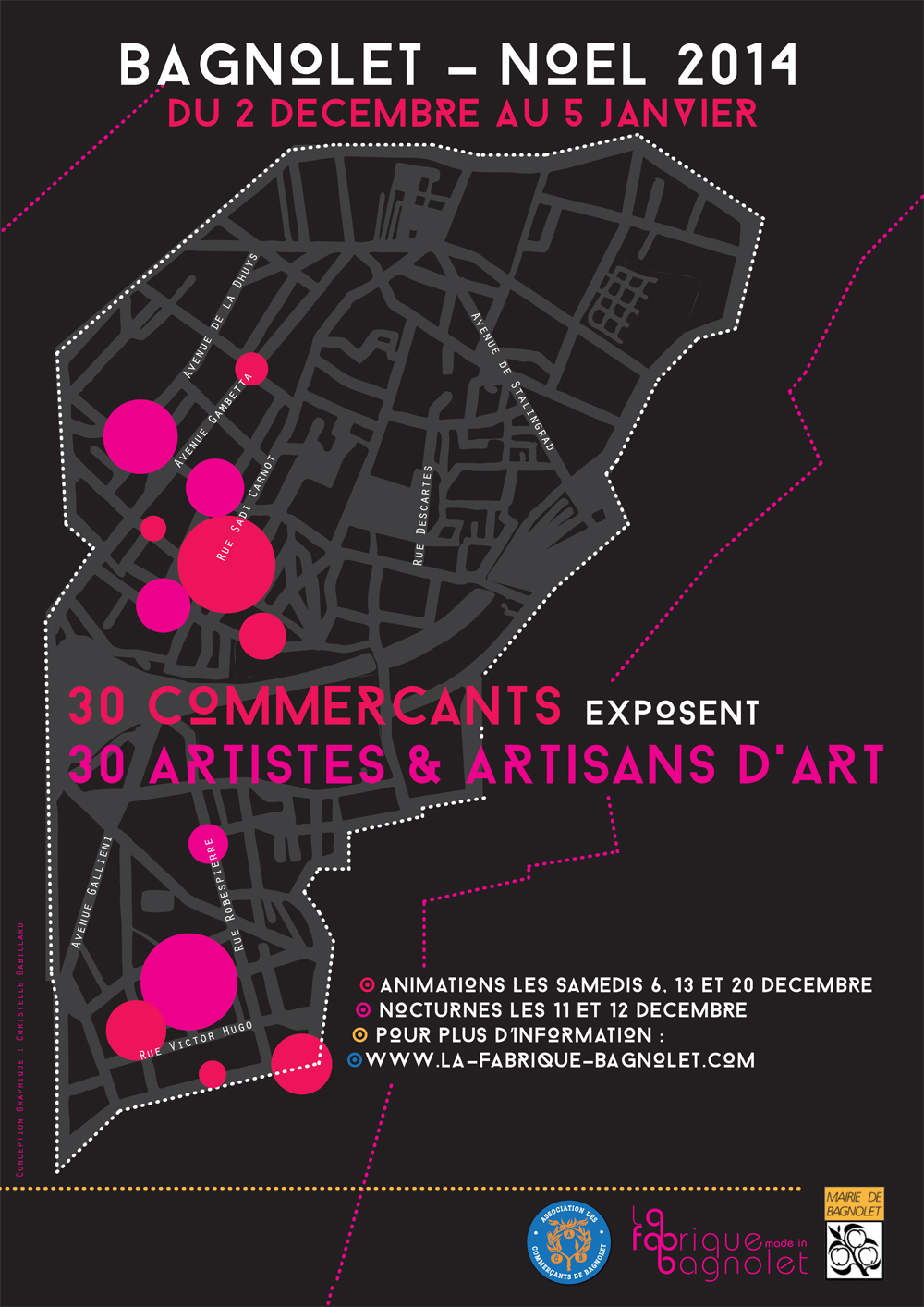 Festivités de noël à Bagnolet 30 artistes et artisans / 30 commerçants