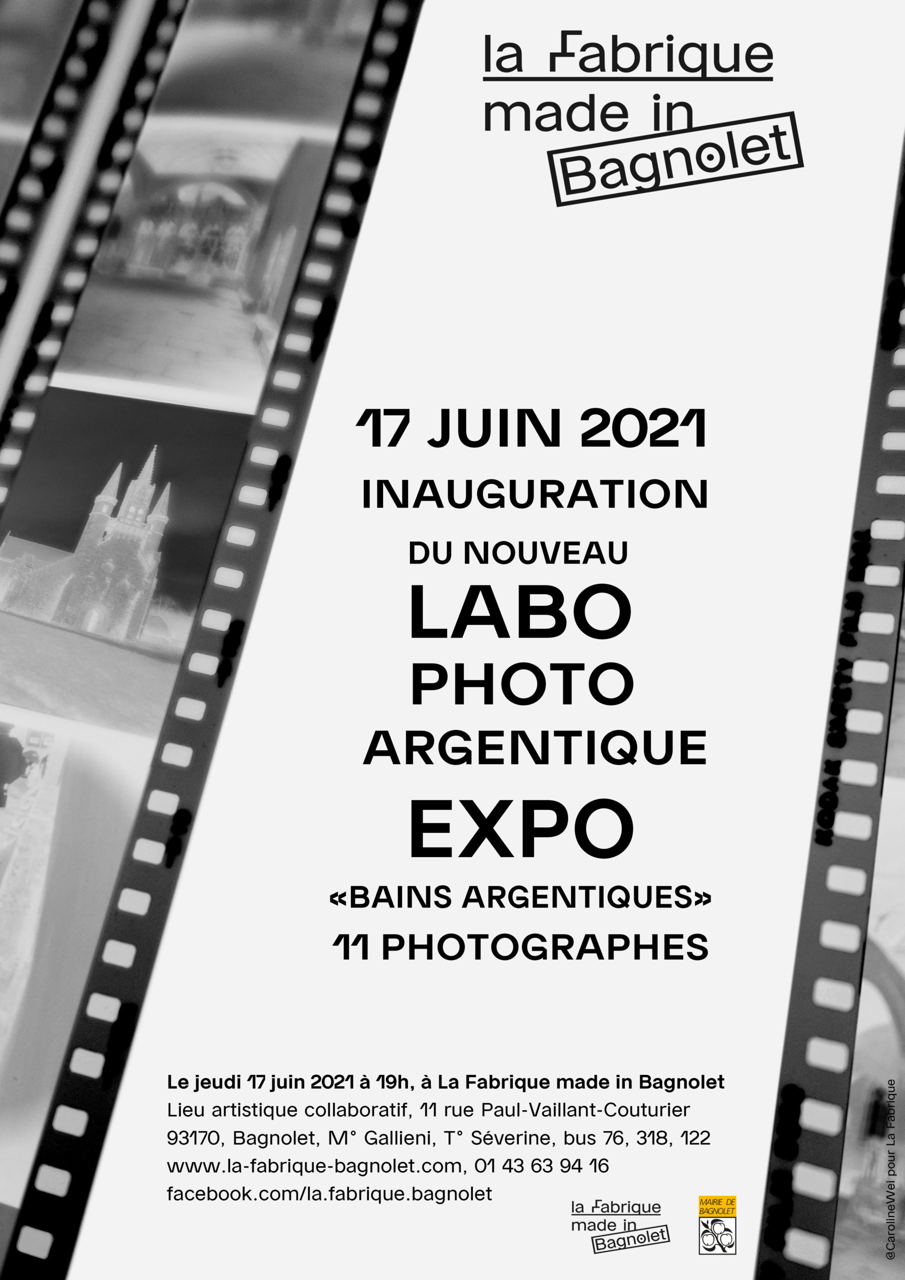 "Bains Argentiques" Inauguration du nouveau laboratoire argentique et exposition à La Fabrique made in Bagnolet